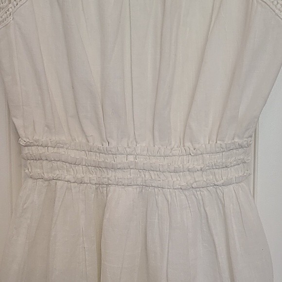 Max Studio White Sleeveless Lace Front 100% Cotton Dress Size M - Picture 4 of 11